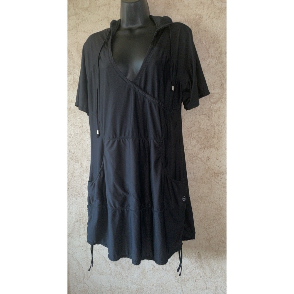 FREE COUNTRY QUICK DRY SUN SPLASH MESH BLACK HOODIE